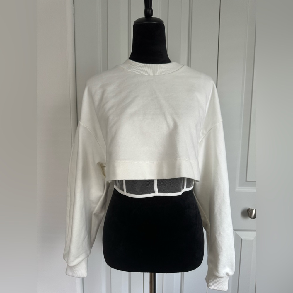 Alexander McQueen cropped corset sweatshirt , size 44